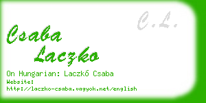 csaba laczko business card